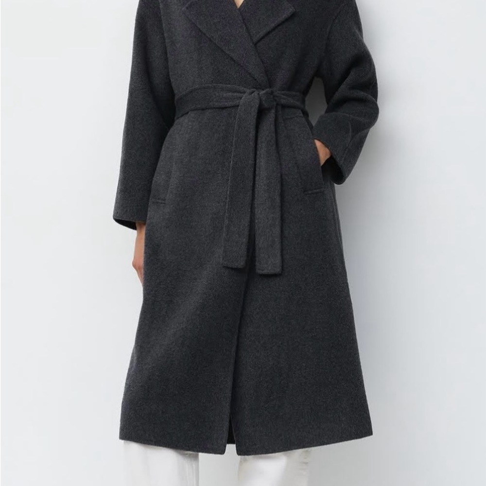 Wool Cashmere blend Charcoal The London Coat The Curated
